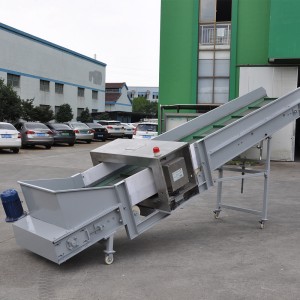 The Conveying Height Is Adjustable Conveyor With Metal Detector