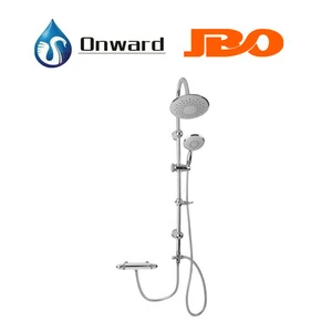 Thermostatic Shower Valve Bathroom Sets Accessories Stainless Steel Shower Faucet LED Rainfall Water Faucet