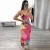 Import Tie Dye Print Women Strap Midi casual Dress Hollow Out Bodycon Sexy Streetwear Party Club Elegant 2021 Summer Clothes Fashion from China