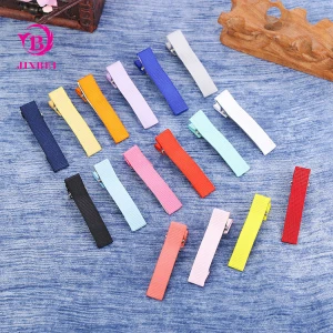 Toddler Baby Hair Clips Colorful Ribbon Lined Alligator Clips