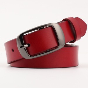Top Quality Women Vintage Wide Cow Genuine Leather Belt