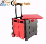 TOP SALE BEST PRICE foldable plastic shopping trolley cart