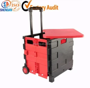 TOP SALE BEST PRICE foldable plastic shopping trolley cart