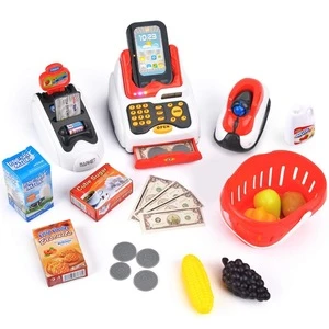 Toy Till for Kids Pretend &amp; Play Supermarket Cash Register Set with Scanner