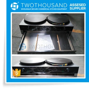 TT-E9 Commercial Double Head Electric Crepe Maker Machine With Drawer