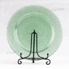 Turkish Dinnerware Creative Circular Glass Transparent Green Fruit Snack Food Serving Plate