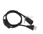UL listed cord sets with on/off switch for himalayan salt lamps