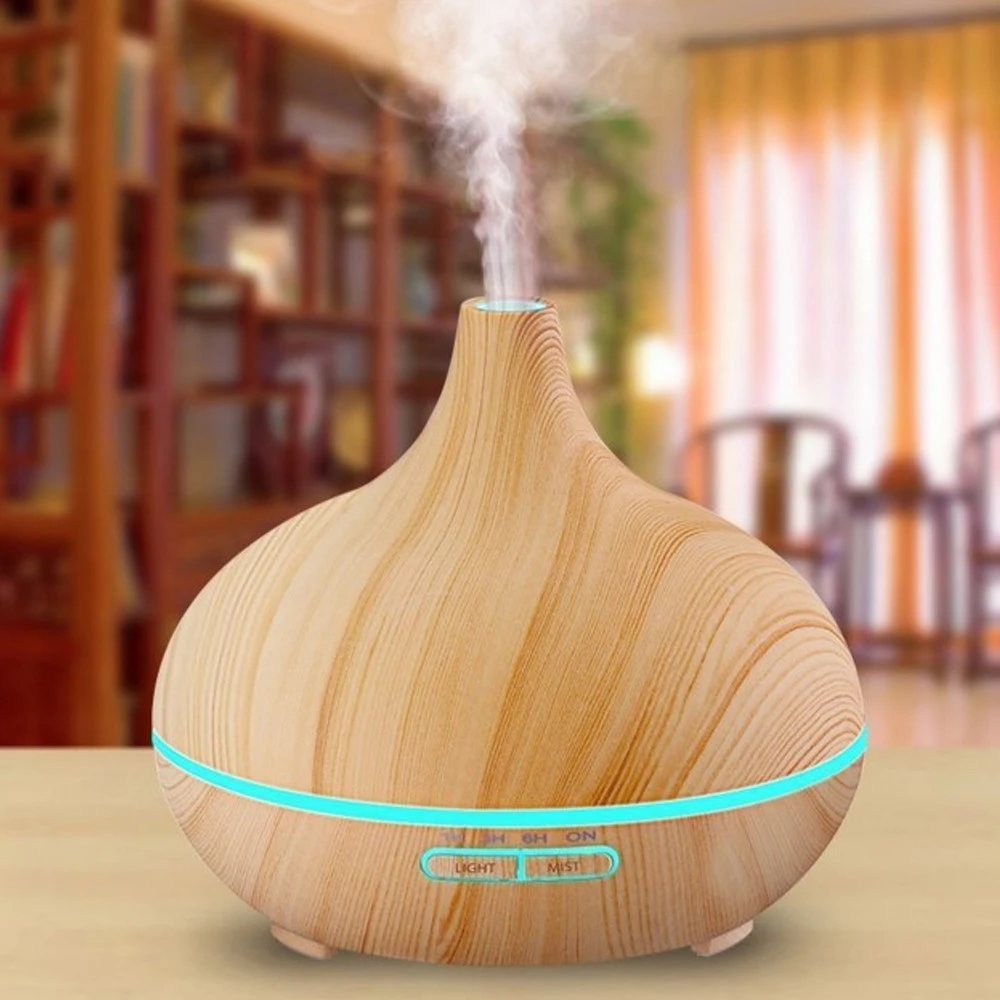 Ultimate Aromatherapy Diffuser Essential Oil Set Ultrasonic Diffuser Top 10 Essential Oils - 300ml Diffuser with 4 Timer 7 light