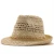 Import Unisex Summer Beach Straw Hat Mental Chain Jazz Panama Trilby Fedora Hat Gangster Cap Outdoor Breathable Hats Men Women Sunhat from China
