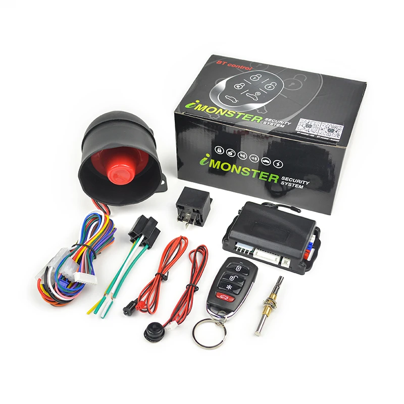 universal car alarm remote engine starter smart Bluetooth one way car alarm system