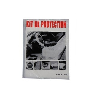 Universal Plastic  Disposable seat cover and steering wheel cover kit for 5 in 1 kit or 7 in 1 kit