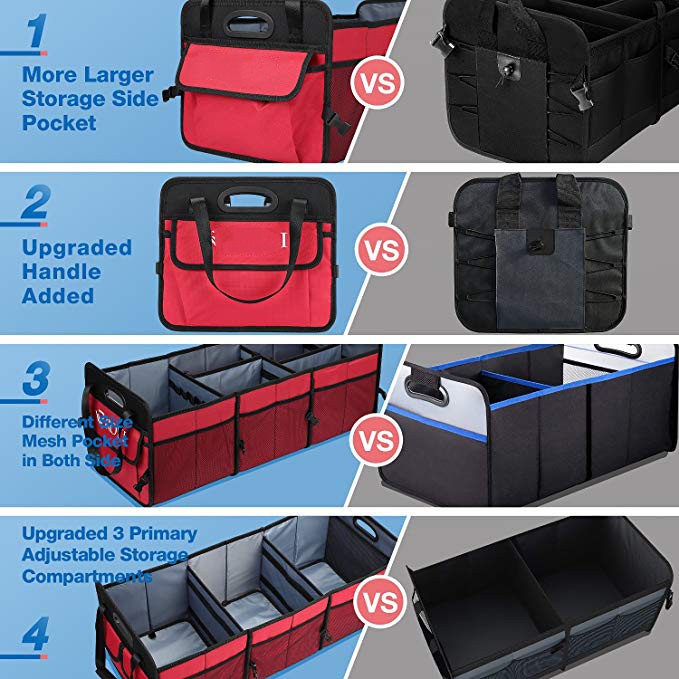 Upgraded Car Trunk Organizer Collapsible Portable Cargo Storage Box