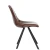 Import Upholstered leather dining chair leather high back brown with metal legs from China