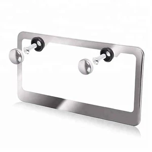 US size chrome stainless steel license plate frame