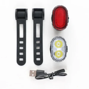 USB rechargeable bicycle tail light night riding warning light Mountain bike headlight Rechargeable headlight tail light