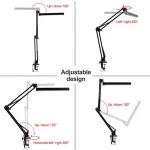 UYLED A16S High Lumen Office Hotel Desk Lamp with Clamp