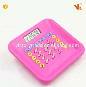 V-CP01 Wholesale lcd display electronic 8 digit desktop pill button plastic calculator