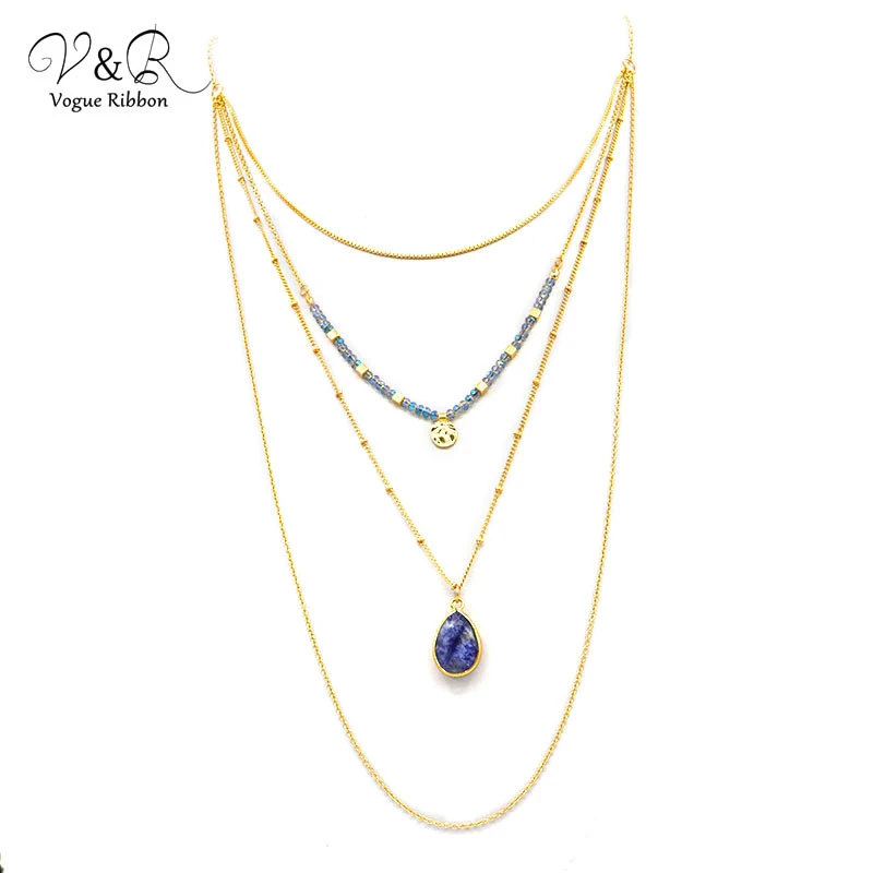 V&amp;R lapis Lazuli Natural Stone Bracelet For Women Girls Lucky Couples Bracelet Gift