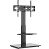 VESA 400 TV Floor Stand for 32 to 70 inch LED LCD Screen with AV Media Storage, Adjustable TV Mount with Swivel Right Left 30