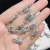 Import Vintage Antique Silver color Micro Pave CZ Clasps Jewelry Components Pave Zirconia Lobster Clasp Jewelry Findings 5* 20 mm from China