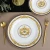 Import Vintage ceramic dinner plates porcelain gold dish from China