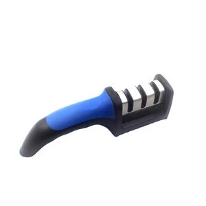 Vivid plastic knife sharpener with tpr handle Manual knife sharpener