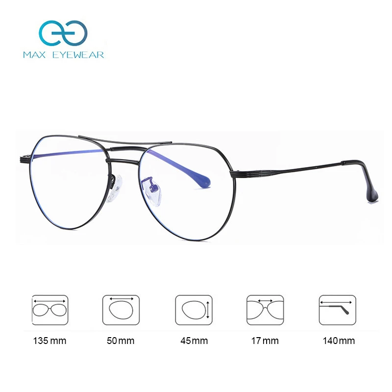 W2115 Best Sellers Fashionable Pilot Computer Eyewear Ray Glasses 2020 Anti Blue Unisex PC