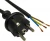 Import waterproof plug 3-core power cord suitable for PVC cable and rubber cord power cord from China