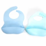 Waterproof Silicone Baby Bib With With Food Catcher