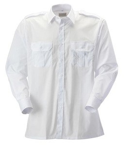 White airline aviation uniform male pilot shirt