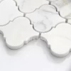 White Carrara lantern mosaic tile wall and bathroom and kitchen backsplash natural marble mosaic tile