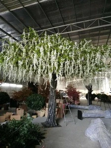 White wisteria artificial flower wedding tree silk 12ft wedding/event/stage dance decor wisteria tree
