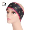 Wholesale All Over Logo Printed Satin Hair Headband Wig Edge Wraps Spa Heads bands Make UP bands