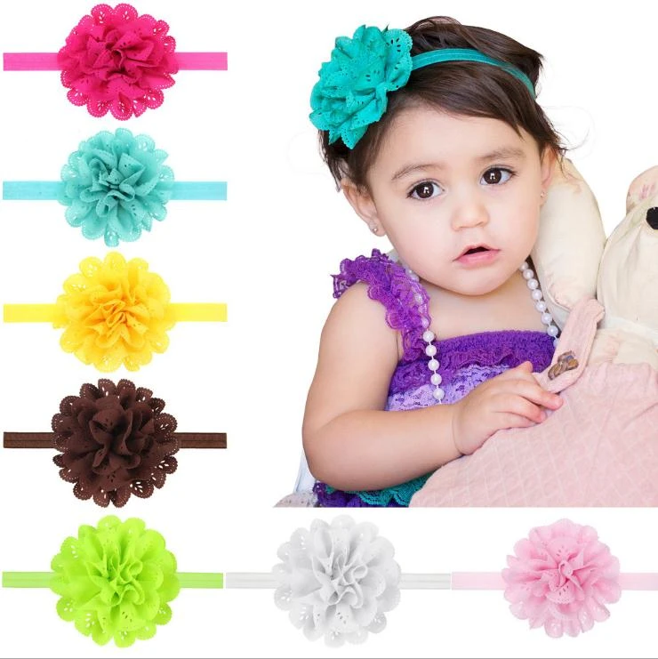 Wholesale Baby Girls Hair Tie Flower Headband