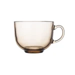 Wholesale Big Capacity 400/475ml Glass Jumbo Mug Oatmeal Yogurt Soup Bowl Cup With Handle Breakfast Milk Dessert Mugs