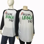 Wholesale Christmas Costumes Black White  Long Sleeve T Shirt  Shirt  Family Matching Outfits