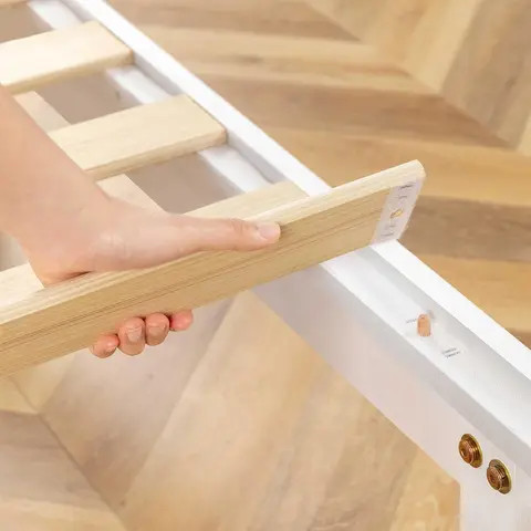 Wholesale custom bedroom furniture Durable modern full size platform double king bed frame wooden bed