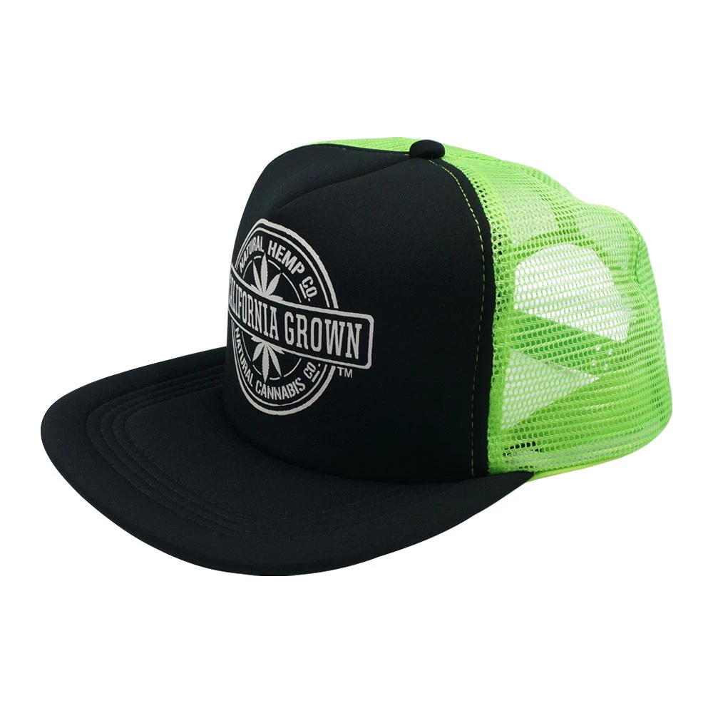 Wholesale Custom Logo Sports Cap Black And Green Snapback Cap For Men
