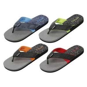Wholesale custom TPR flip-flops strap uppers men slippers