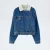 Import Wholesale Custom Women Winter  Lined Jeans Coat Denim Sherpa Fleece Jacket from China