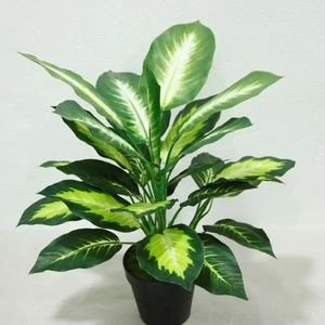 wholesale fabric plant potted artificial dieffenbachia plant for indoor decoration
