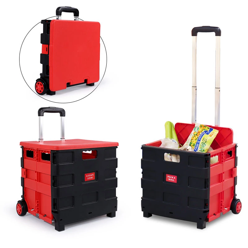 Wholesale Factory Direct Selling Outdoor Rolling Crate Travel Bag Folding Garden Cart Trolley