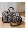 wholesale fashion Leopard Print large capacity PU leather custom logo travel women duffle bag