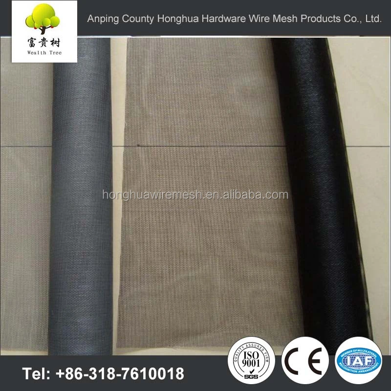 Wholesale high quality anti mosquito pvc coated stainless steel security fiberglass hot sale colored window screen netting