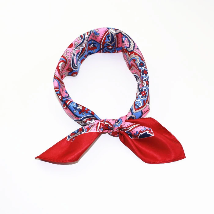 wholesale high quality women square silk twill digital print scarf