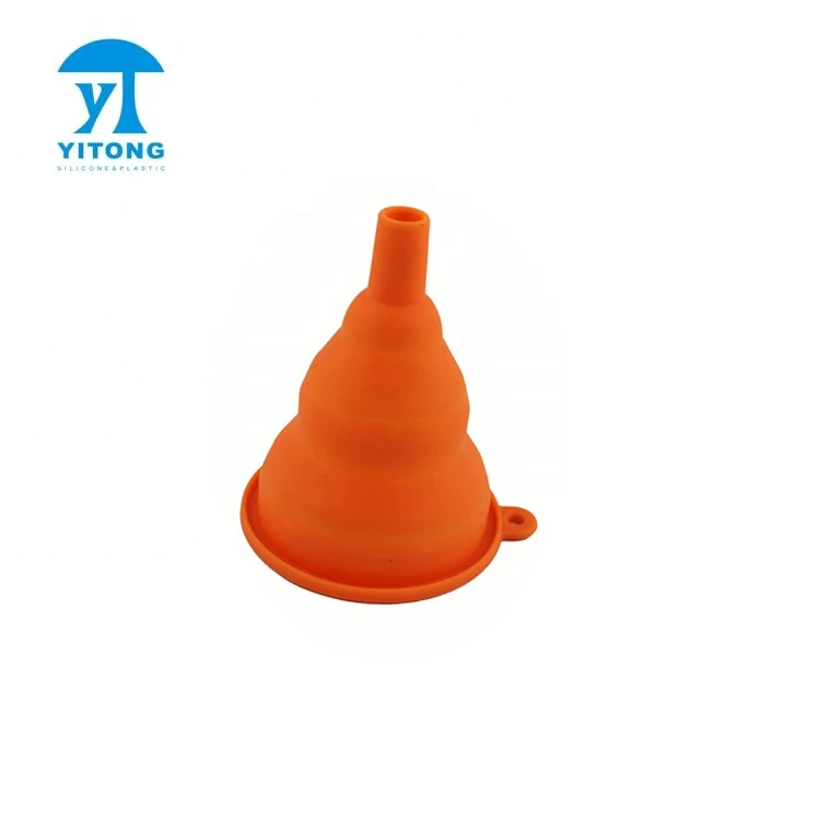 Wholesale Kitchen Gadgets Food Safe Durable Silicone Funnel, Kitchen Accessories Custom Color Logo Foldable Silicone Oil Funnel