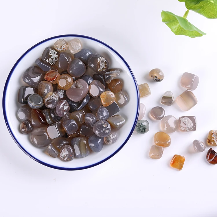 wholesale natural crystal healing rock quartz agate tumbled stone  healing crystal gravel