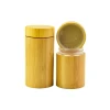 Wholesale Price High Quality Bamboo Jars 4oz Air Tight Smell Proof Child Resistant Bamboo Glass Jar Wholesale Price