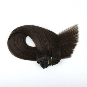Wholesale Seamless Clip In Ponytail Hair Pieces, Remy Clip Hair Extension Natural Hair, Thick End Human Hair Clip In Extention