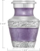 Wholesale Small Cremation Keepsake Urn for Human Ashes  Lavender and Silver Miniature Memorial Urn with Velvet Case customizable